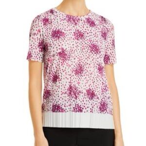 Boss Edrabi pleated printed blouse size XL